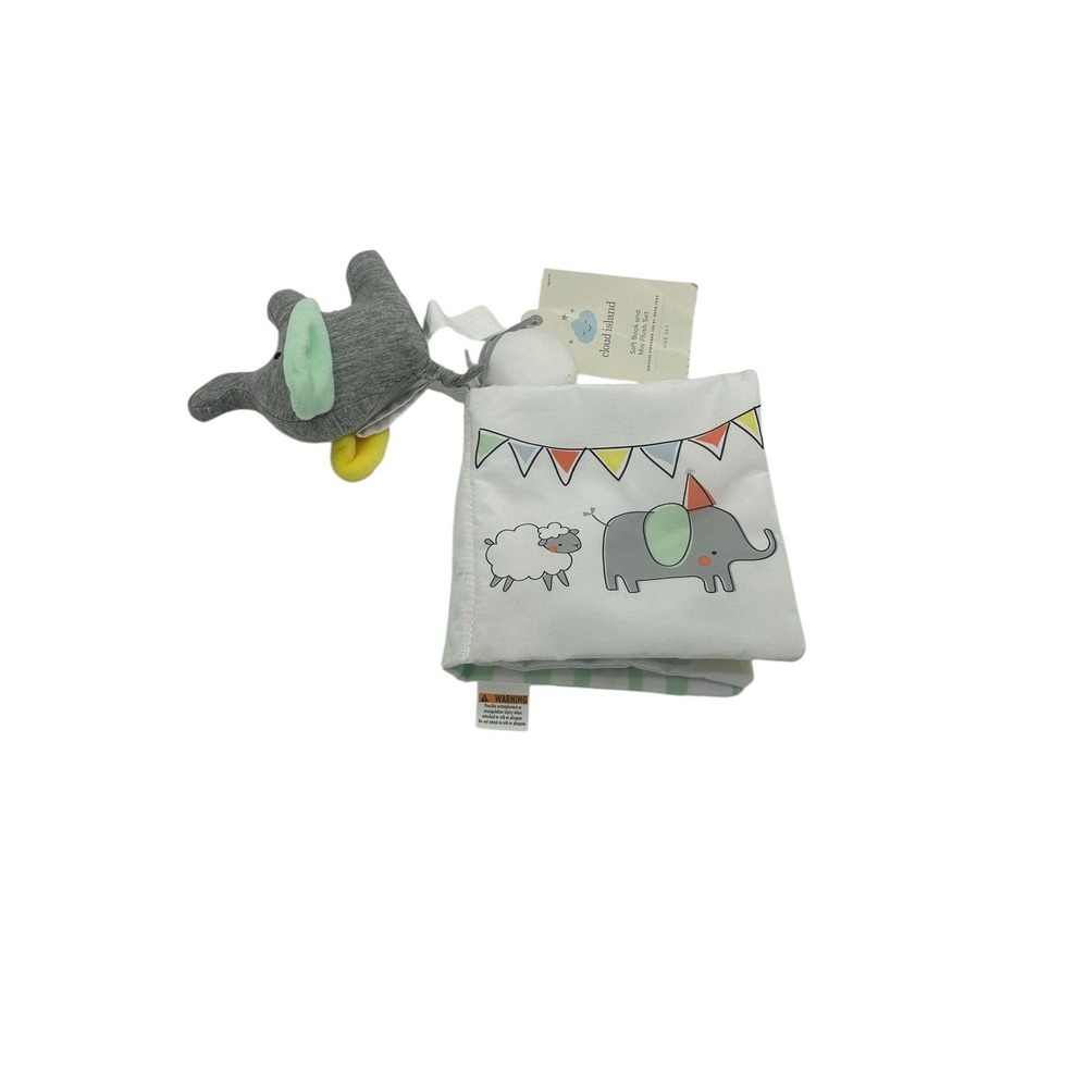 Cloud Island Soft‎ Book and Mini Plush Set Elephant Toy